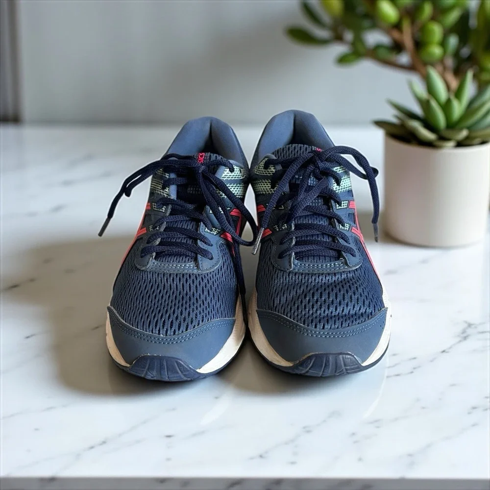ASICS Women's Gel Contend‎ 6  Blue Lace-up Running Shoes Size 6.5 F920220